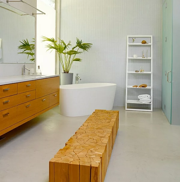 leiterregal wandregale DIY elegant beliebt contemporary badezimmer