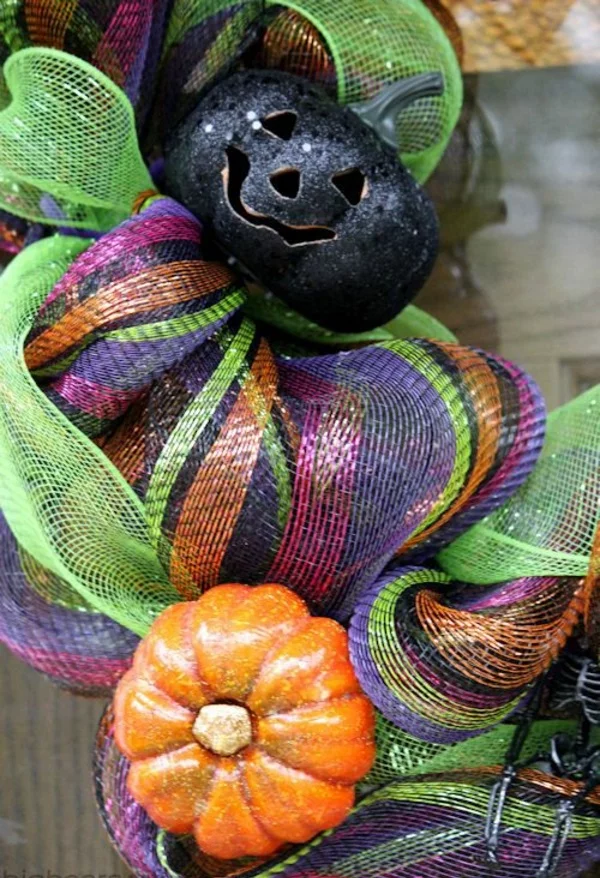halloween deko schwarz jolly jack selber machen fun kürbisse orange