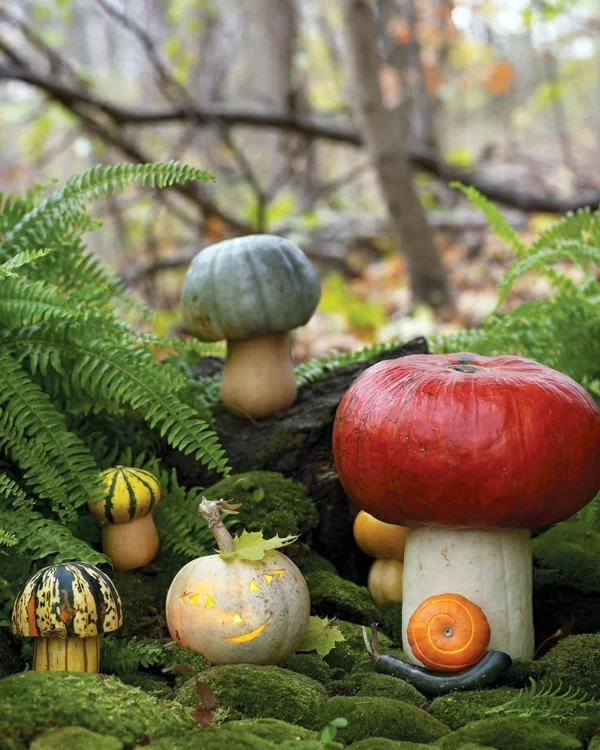 halloween märchenhaft wald deko selber machen fun pilze