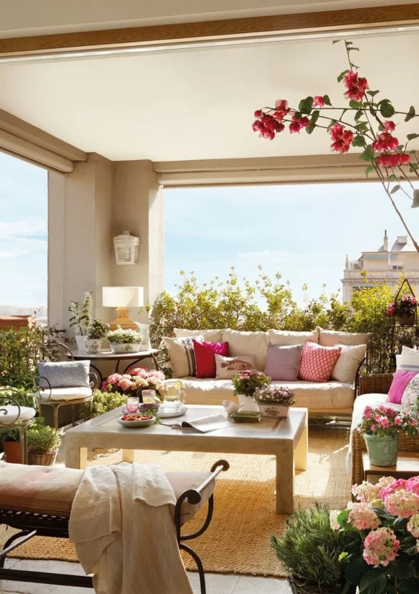 terrassengestaltung ideen privates cafe zu hause lounge möbel