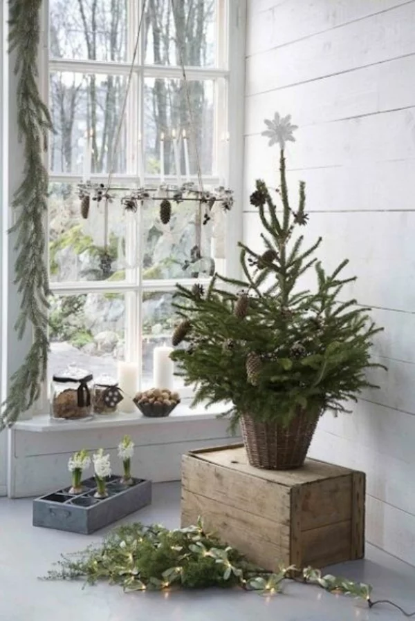 bastelideen für Fenster Weihnachten dekoration toll