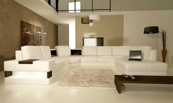 moderne wandfarben beige wohnzimmer