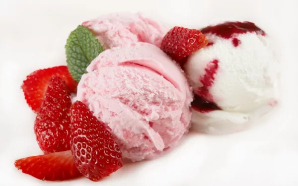 erdbeeren gesund frische früchte eis