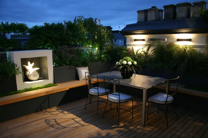 terrassengestaltung schöne beleuchtung terrassenmöbel auswählen deko