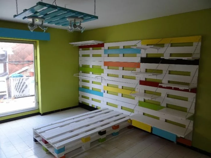 europaletten bett möbel kinderzimmer komplett aus paletten