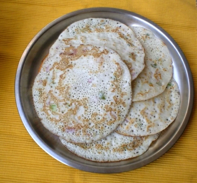 Indien Uttapam Rezepte für Pfannkuchen weltweit