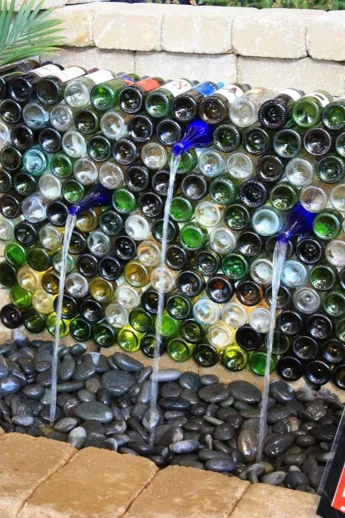 ausgefallene gartendeko selber machen upcycling ideen diy deko glasflaschen recyclen