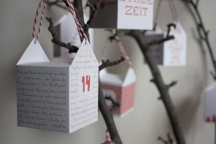 bastelvorlagen weihnachten adventkalender sleber basteln mit karton