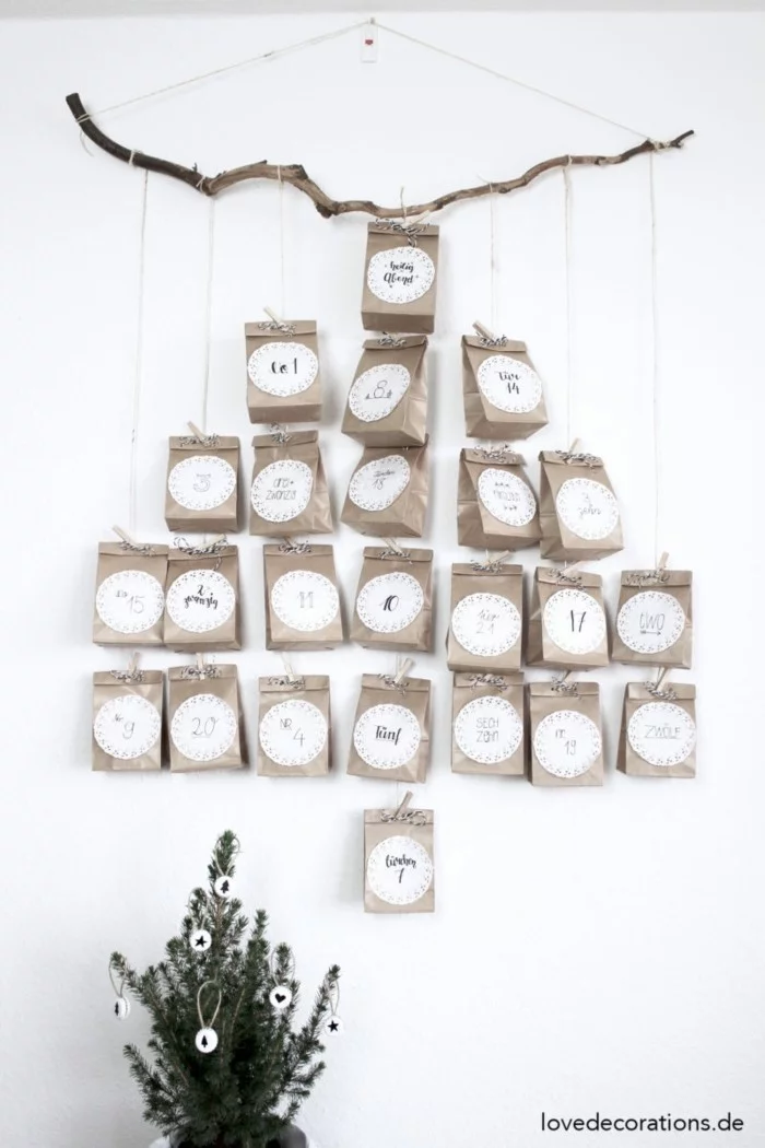 bastelvorlagen weihnachten adventkalender sleber basteln mit treibholz