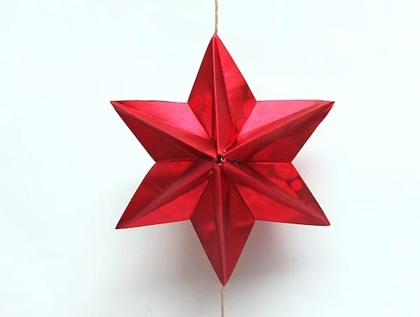 roter weihnachtsstern aus papier selber machen origami weihnachten