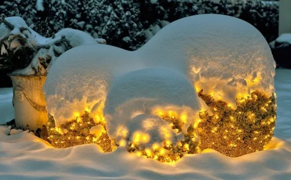 weihnachtsbeleuchtung schnee llicht
