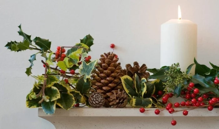 basteln mit zapfen naturmaterialien deko zu weihnachten