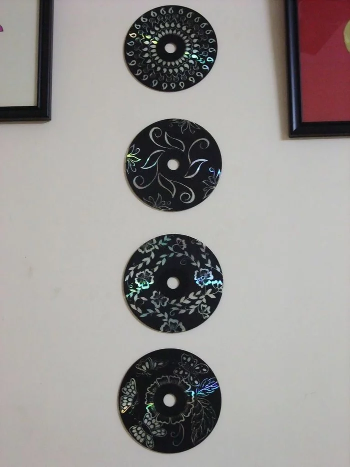 recycling bastelin mit cds upcycling ideen wand deko ideen leinwand selber machen