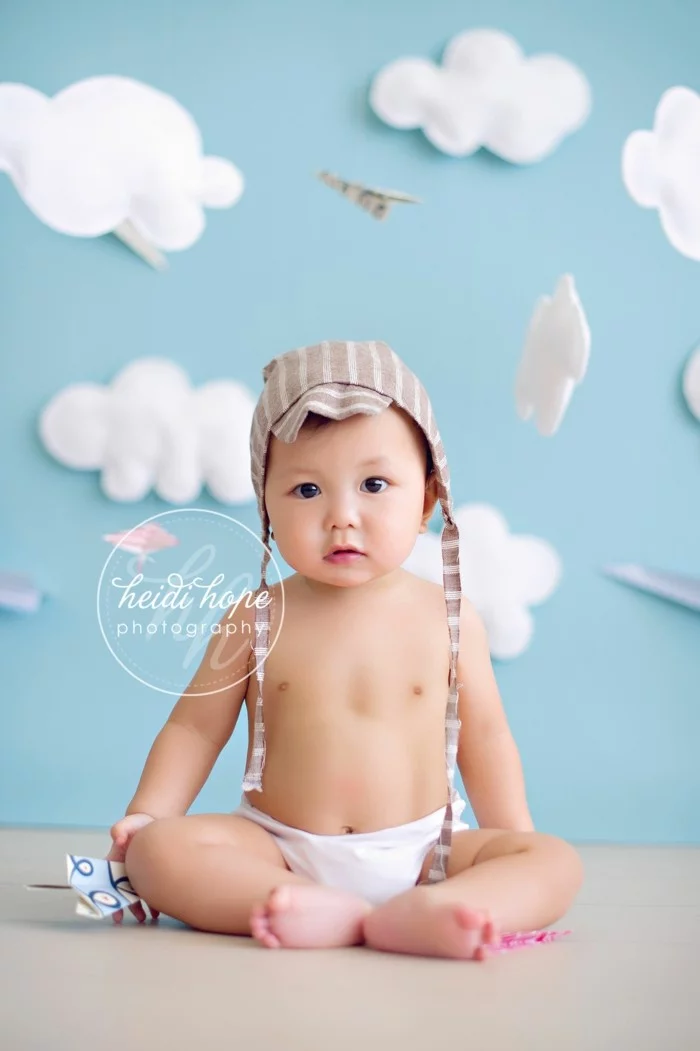 baby fotos ideen fotoshooting ideen kreativ lustige babybilder pilot