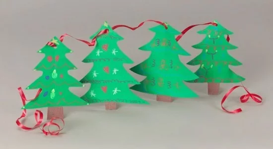 girlande basteln mit kindern zu weihnachten