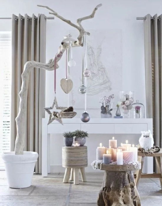 skandinavische weihnachtsdeko wohnzimmer dekorieren