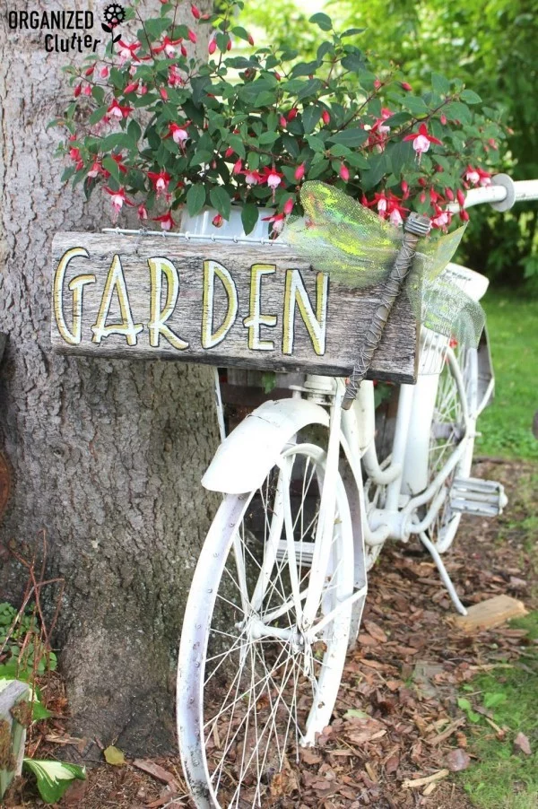 Gartengestaltung Ideen Fahrrad im Garten