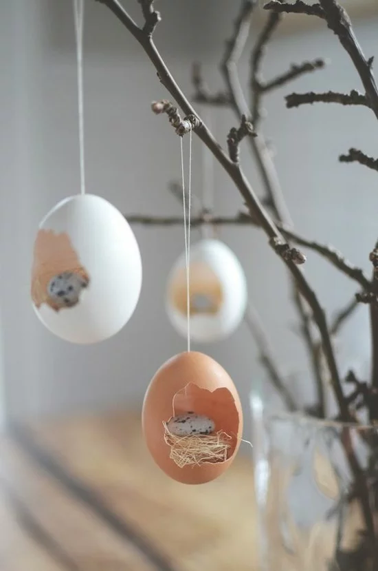 filigrane tischdeko selber machen mit eiern
