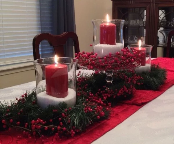 Kerzen dekorieren - Tischdeko Ideen - Weihnachten Insiration