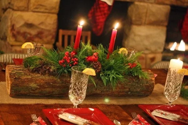 Kerzen dekorieren Tischdeko - Zentralstück