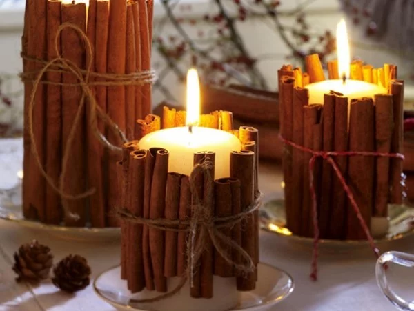Kerzen dekorieren - tolle Duft - kerzendeko