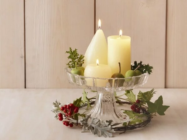 tolle Weihnachten Ideen Kerzendeko Kerzen dekorieren