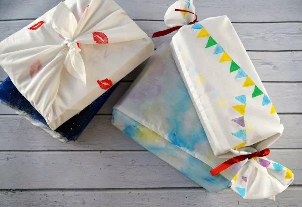 originelle geschenkverpackungen mit furoshiki tuch