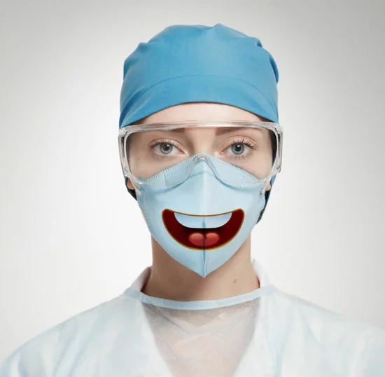 chirurgische atemmaske smiley emoji