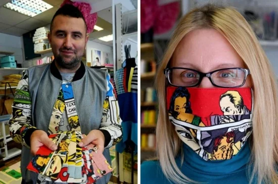 kroatischer designer atemschutzmaske comics