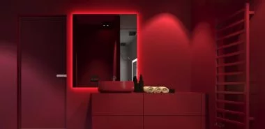 Kühne Gestaltungsideen für bezaubernde Badezimmer in Rot