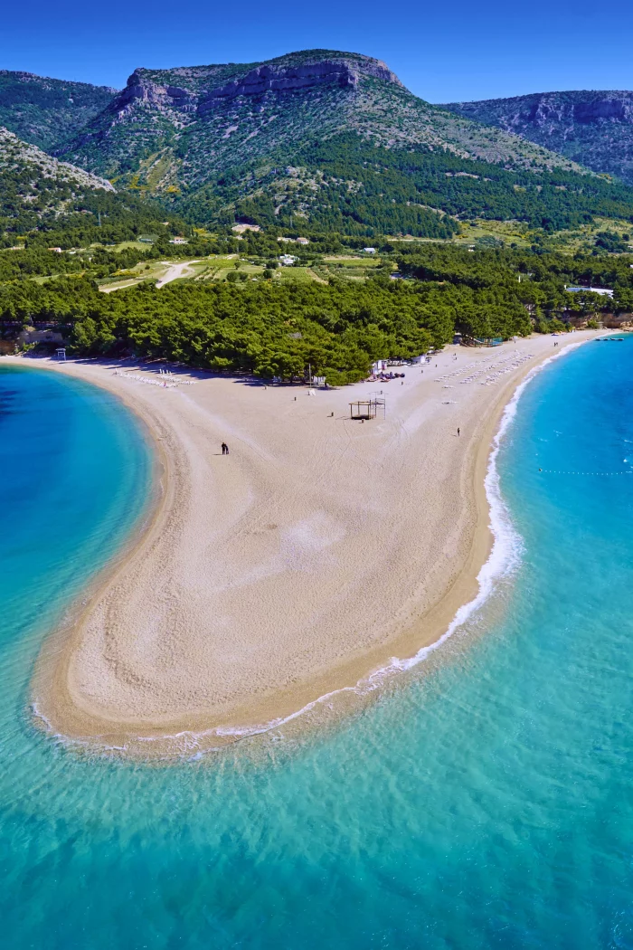 Der schönste Strand in Europa Zlatni Rat Beach in Kroatien ein Naturphänomen
