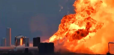 Der Raketenprototyp Starship SN4 von SpaceX explodiert während Test