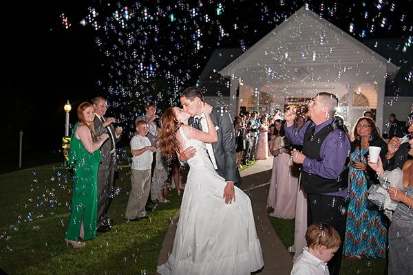 Seifenblasen Hochzeit Trauung Gäste