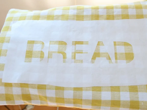 Brotbeutel nähen aus Geschierrtuch Schablobe erstellen