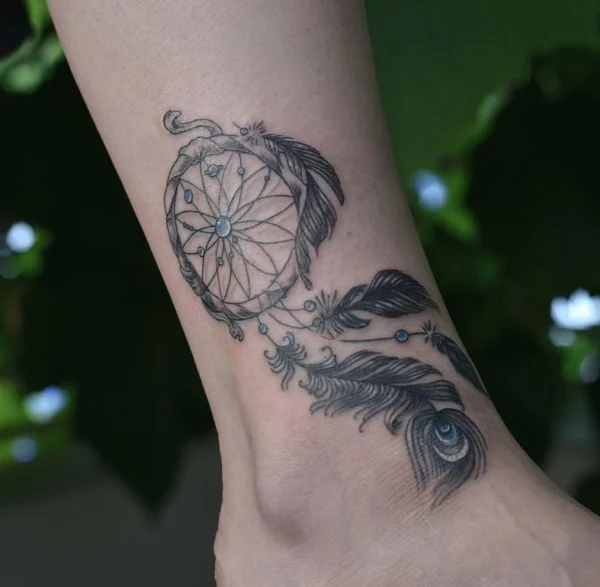 Schmuck Bein Ideen Traumfänger Tattoo