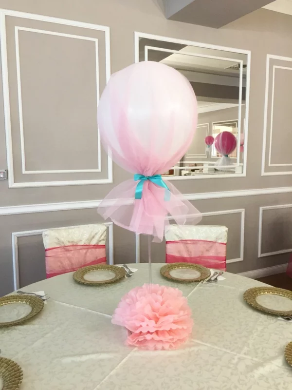 Tauffeier veranstalten Tischdeko Taufe Mädchen Luftballon