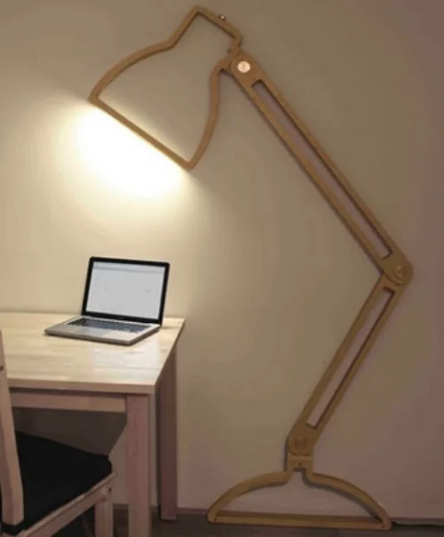 Extravagante Wandleuchten ausgefallenes Design Spot-Licht Schreibtisch Laptop