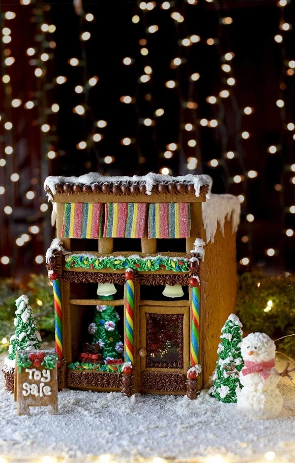Lebkuchenhaus basteln zu Weihnachten – festliche Ideen, Rezept und Anleitung retro haus laden konditorei