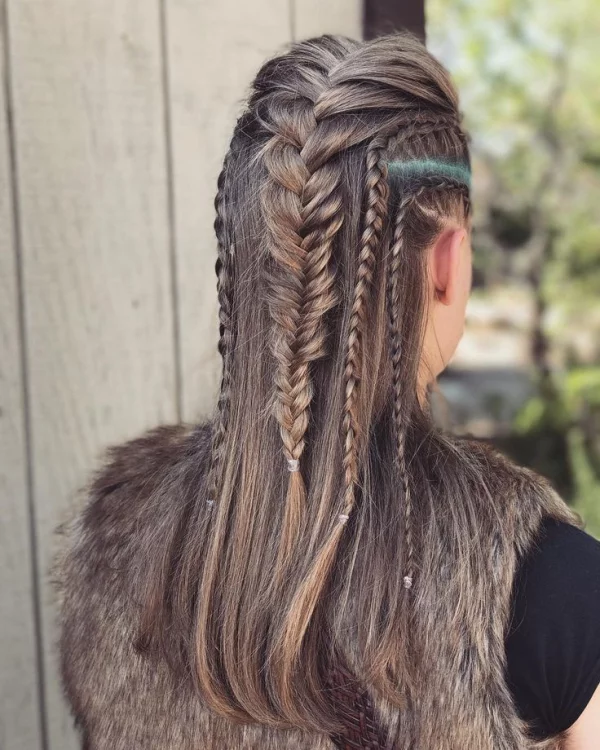 Wikinger Frisuren für Damen und Herren, inspiriert von der nordischen Kultur lagertha frisur zöpfe