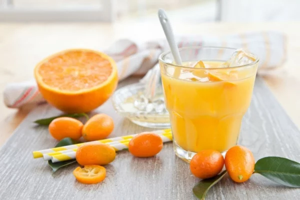 kumquat frisch gepresster saft