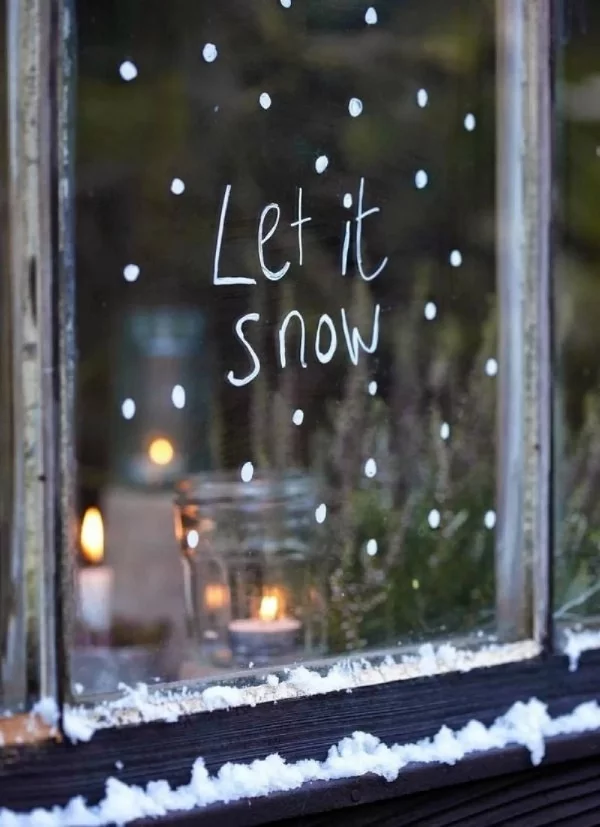 Fensterbilder basteln zu Weihnachten – zauberhafte Ideen und Anleitungen auf fenster schreiben diy einfach