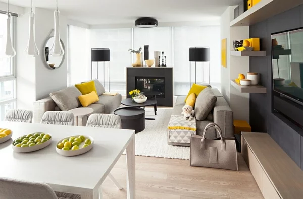 modernes wohnzimmer pantone farbe des jahres 2021