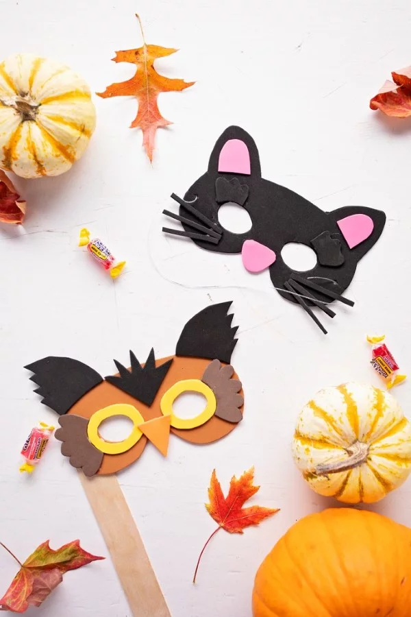 Tiermasken basteln mit Kindern zum Fasching – kreative Ideen und einfache Anleitung halloween masken tiere