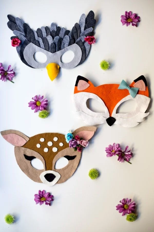 Tiermasken basteln mit Kindern zum Fasching – kreative Ideen und einfache Anleitung uhu fuchs reh masken