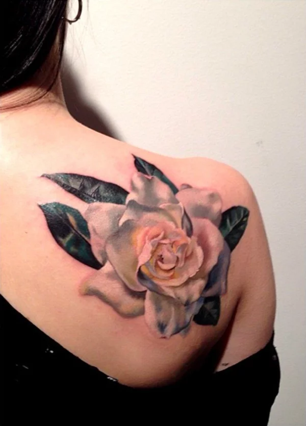 3d tattoos schulter rose damen tätowierung