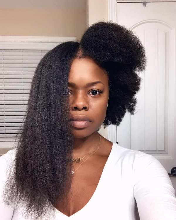 Afro Frisuren im Überblick – Styling Ideen und Pflegetipps afro haare ist länger als es aussieht