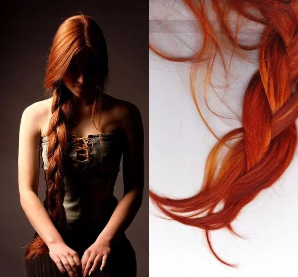 Haare färben mit Henna strahlend rote Schattierung