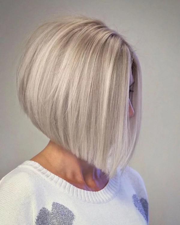 Italienischer Bob Trend-Frisur 202122 blondes Haar gestapelter Bob schöne Frisur