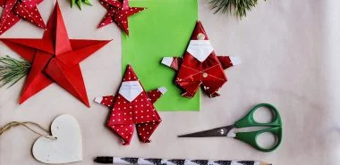 Origami Weihnachten Deko Ideen und DIY Anleitungen