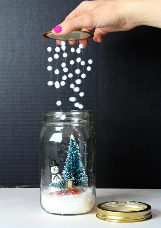 weihnachtsdeko im glas selber machen
